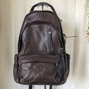 COACH Rare Brown Pebbled Leather Backpack